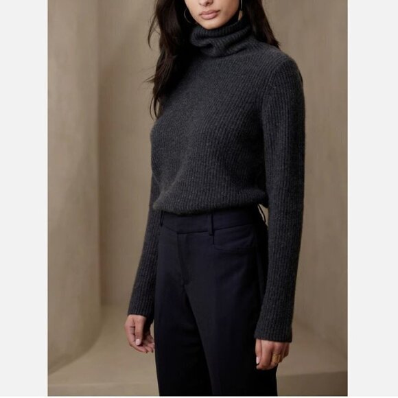 Banana Republic Siena Slim Italian Wool Pants 8 PETITE Navy Blue RT$170 NWT - Picture 6 of 12